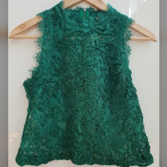 Zara Tops - Zara lace crop top shirt GREEN
